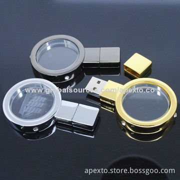 Crystal USB Memory Stick, 4-16GB, Supports Password Protection and Bootable Function